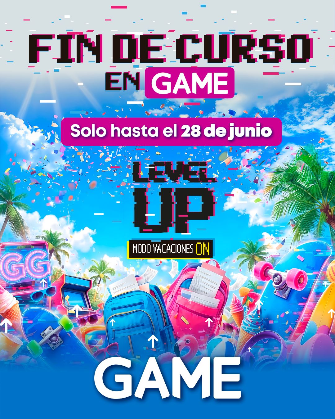 Bodegón de productos como videjuegos, merchandising o accesorios que puedes encontrar en el Pre-Black Friday de GAME