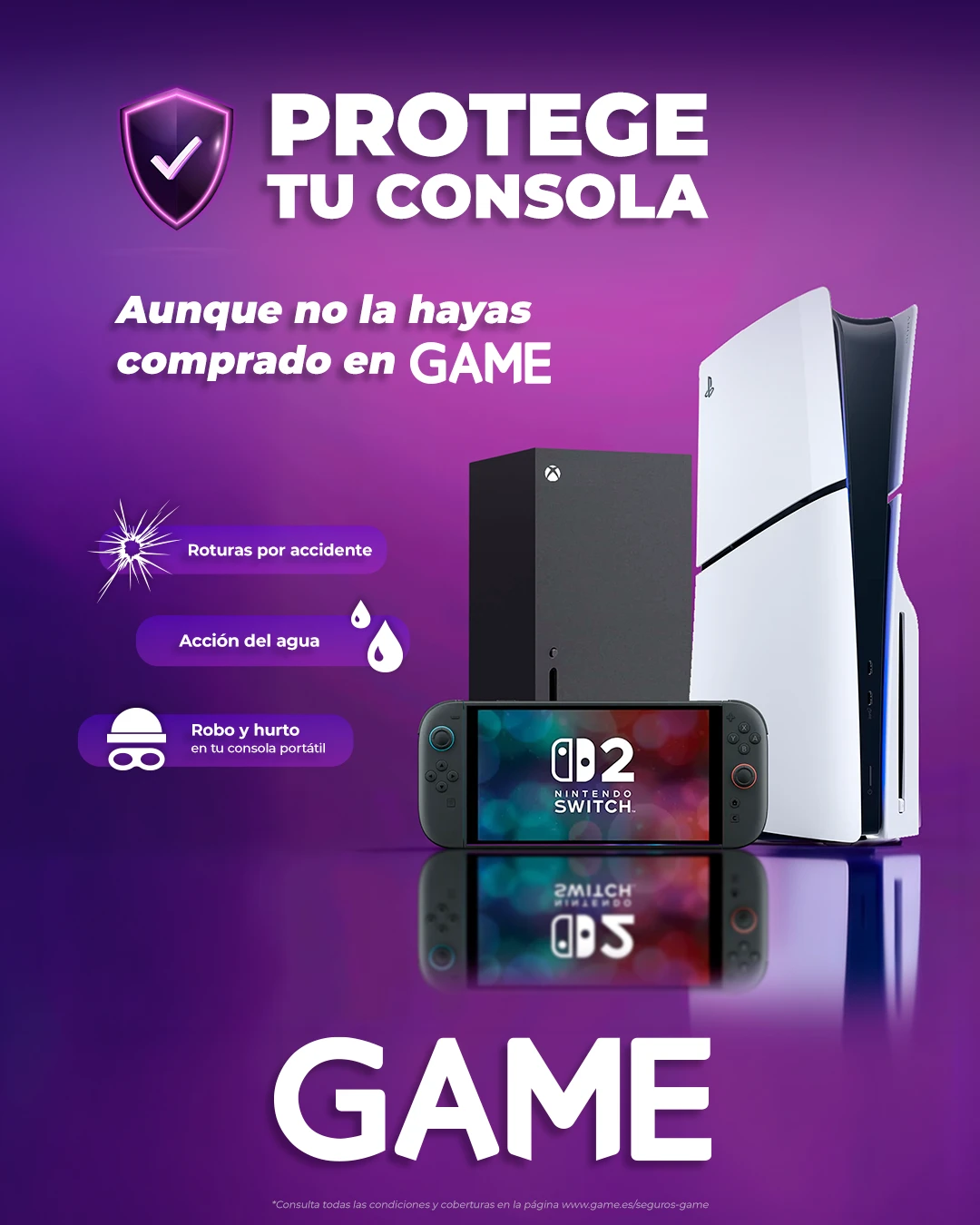 Nuevos seguros GAME Bodegón de productos como videjuegos, merchandising o accesorios que puedes encontrar en el Pre-Black Friday de GAME