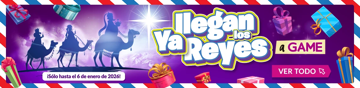 Ya Llegan los Reyes a GAME Bodegón de productos como videjuegos, merchandising o accesorios que puedes encontrar en el Pre-Black Friday de GAME