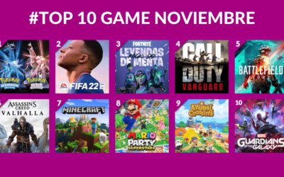 ¡El TOP 10 de MÁS VENDIDOS en GAME en NOVIEMBRE!