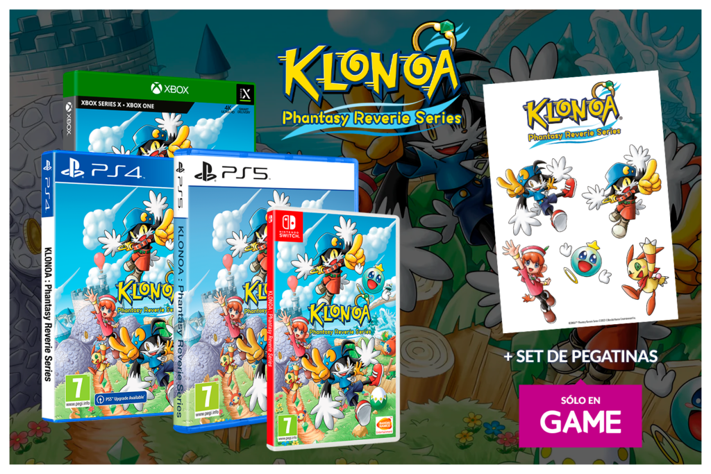 KLONOA PHANTASY REVERIE SERIES con SET DE PEGATINAS exclusivo GAME de regalo