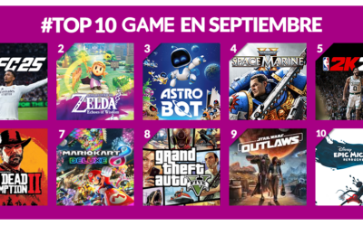 Los más vendidos en GAME durante SEPTIEMBRE 2024
