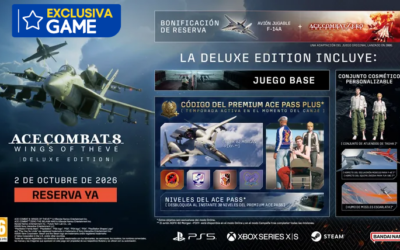 [Nota de prensa] Todo listo para despegar como un as por octava vez 🛩️ Reserva Ace Combat 8: Wings of Theve y su Deluxe Edition de forma exclusiva en GAME