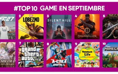 [Nota de prensa] Los más vendidos de SEPTIEMBRE 2026 en GAME